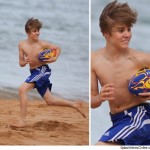 Justin Bieber Shirtless at the Beach, Australia