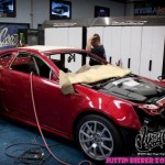 Justin Bieber Pimping his Car, Cadillac CTS Coupe, Red to Black!