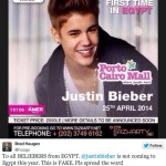 Justin Bieber fake concert cairo